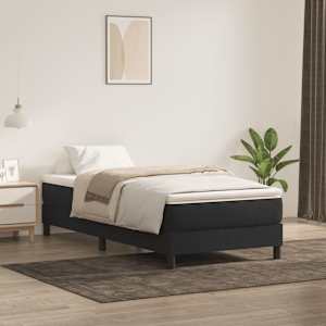 Postel Box Spring bez matrace černá 80x210 cm samet - obrázek 4