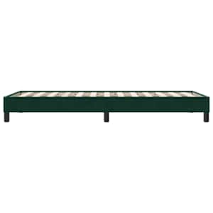 Postel Box Spring bez matrace tmavě zelená 80x210 cm samet - obrázek 6
