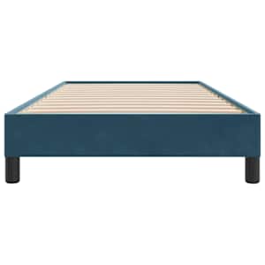 Postel Box Spring bez matrace tmavě modrá 80x210 cm samet - obrázek 5