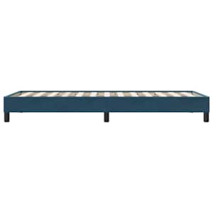 Postel Box Spring bez matrace tmavě modrá 80x210 cm samet - obrázek 6