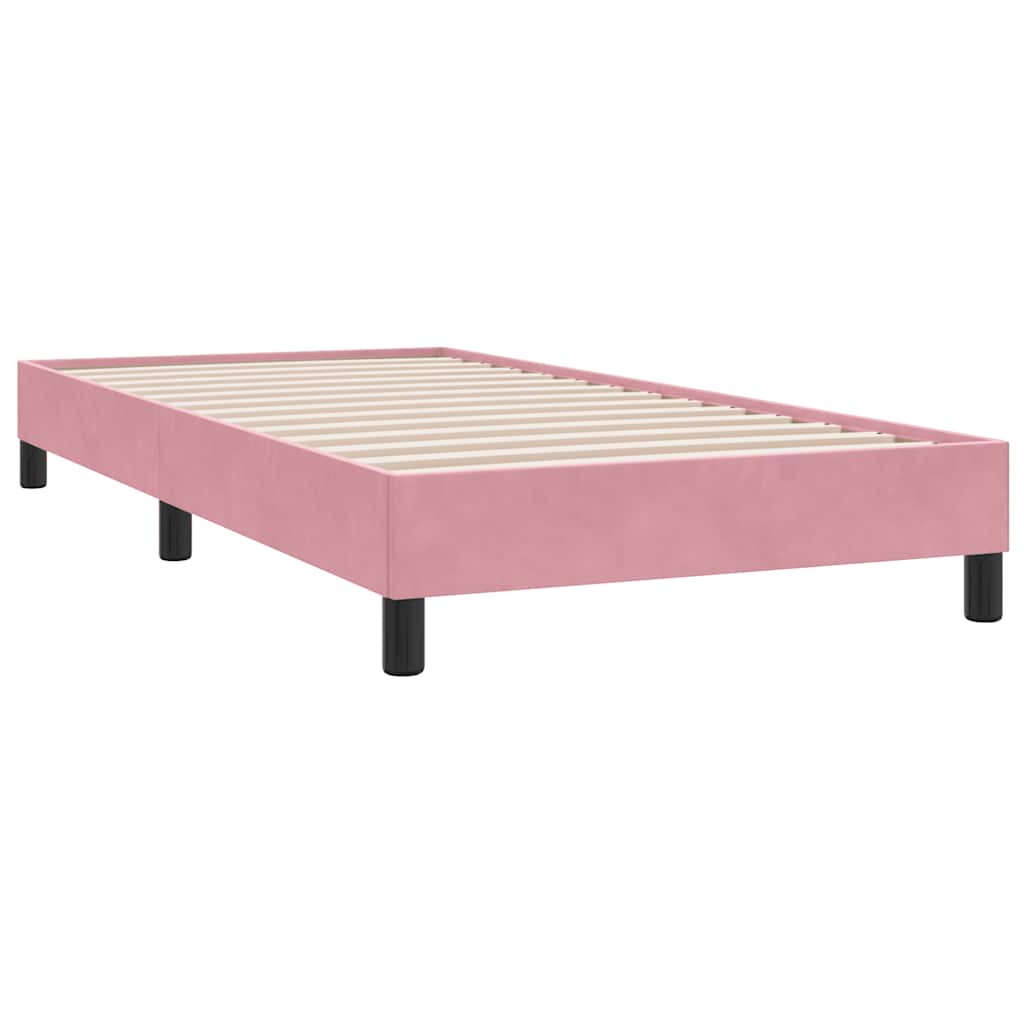 vidaXL Boxspring zonder matras fluweel roze 80x210 cm afbeelding