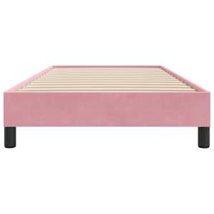 Postel Box Spring bez matrace růžová 80x210 cm samet - obrázek 5