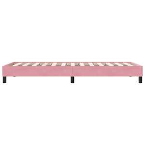 Postel Box Spring bez matrace růžová 80x210 cm samet - obrázek 6