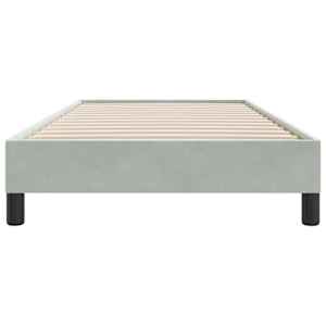 Postel Box Spring bez matrace světle šedá 90x210 cm samet - obrázek 5