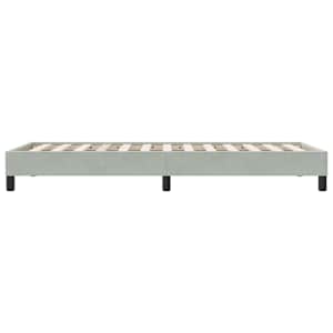 Postel Box Spring bez matrace světle šedá 90x210 cm samet - obrázek 6