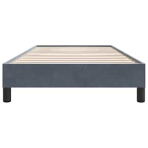 Postel Box Spring bez matrace tmavě šedá 90x210 cm samet - obrázek 5