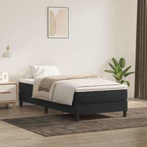 Postel Box Spring bez matrace černá 90x210 cm samet - obrázek 4