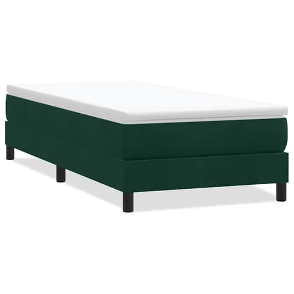 vidaXL Box Vedruvoodi ilma Madratsita Tumeroheline 90x210 cm Velvet
