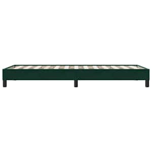 Postel Box Spring bez matrace tmavě zelená 90x210 cm samet - obrázek 6