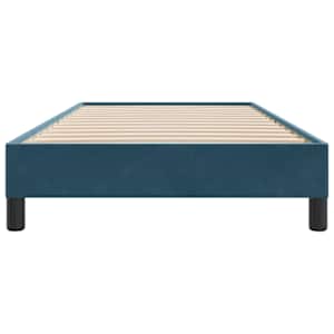 Postel Box Spring bez matrace tmavě modrá 90x210 cm samet - obrázek 5