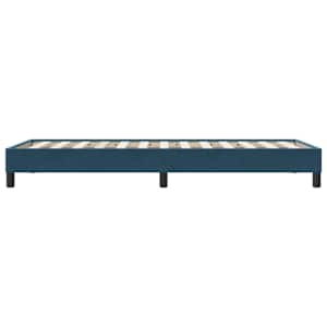 Postel Box Spring bez matrace tmavě modrá 90x210 cm samet - obrázek 6