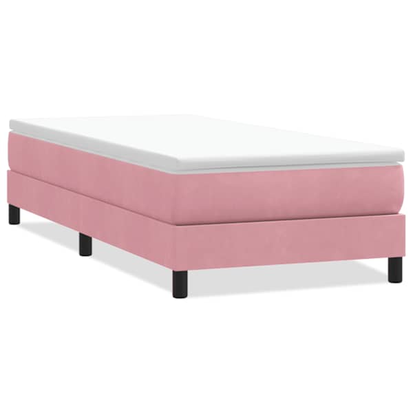 vidaXL Box Vedruvoodi ilma Madratsita Roosa 90x210 cm Velvet