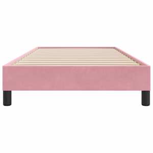 Postel Box Spring bez matrace růžová 90x210 cm samet - obrázek 5