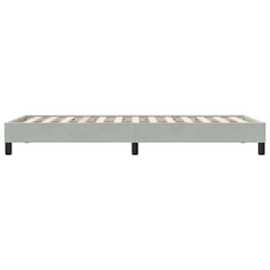 Postel Box Spring bez matrace světle šedá 100x210 cm samet - obrázek 6