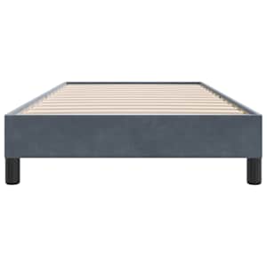 Postel Box Spring bez matrace tmavě šedá 100x210 cm samet - obrázek 5