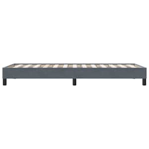 Postel Box Spring bez matrace tmavě šedá 100x210 cm samet - obrázek 6