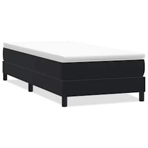 Postel Box Spring bez matrace černá 100x210 cm samet - obrázek 2