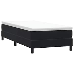 Postel Box Spring bez matrace černá 100x210 cm samet - obrázek 1
