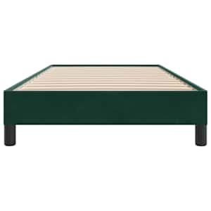 Postel Box Spring bez matrace tmavě zelená 100x210 cm samet - obrázek 5