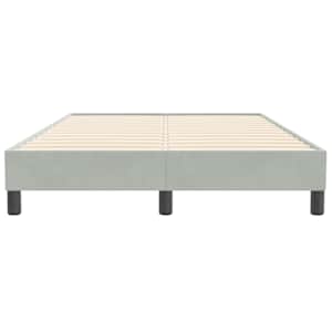 Postel Box Spring bez matrace světle šedá 120x210 cm samet - obrázek 5