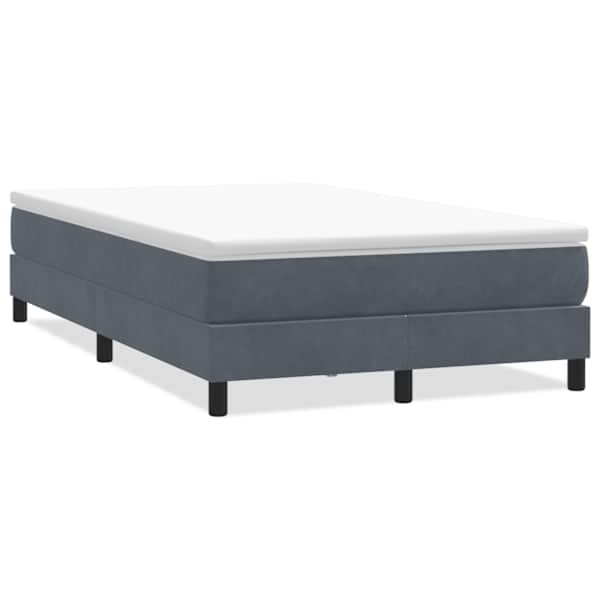 vidaXL Box Vedruvoodi ilma Madratsita Tumehall 120x210 cm samet