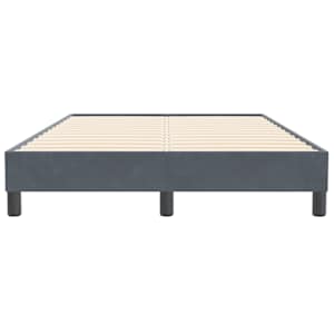 Postel Box Spring bez matrace tmavě šedá 120x210 cm samet - obrázek 5