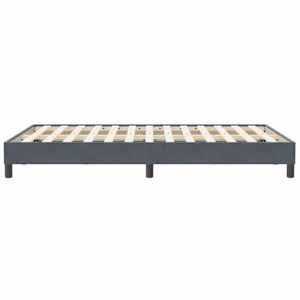 Postel Box Spring bez matrace tmavě šedá 120x210 cm samet - obrázek 6