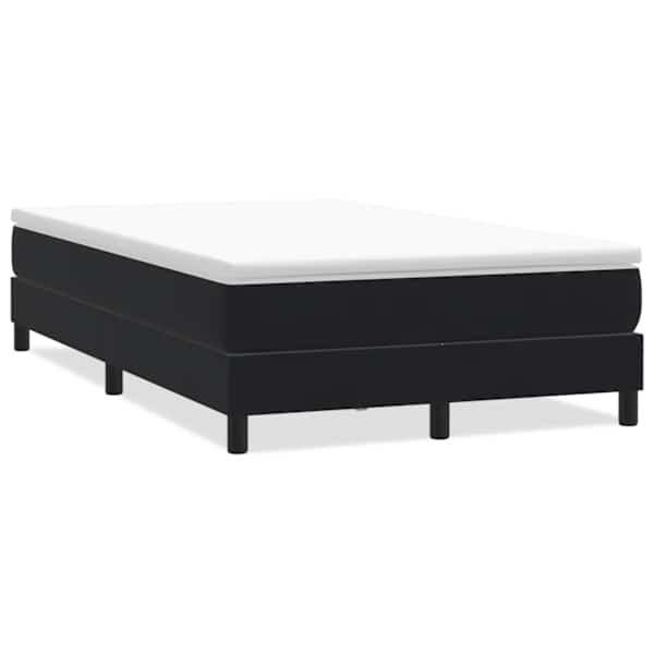 vidaXL Box Vedruvoodi ilma Madratsita Must 120x210 cm samet
