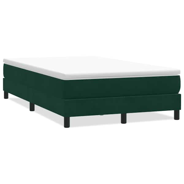 vidaXL Box Vedruvoodi ilma Madratsita Tumeroheline 120x210 cm samet