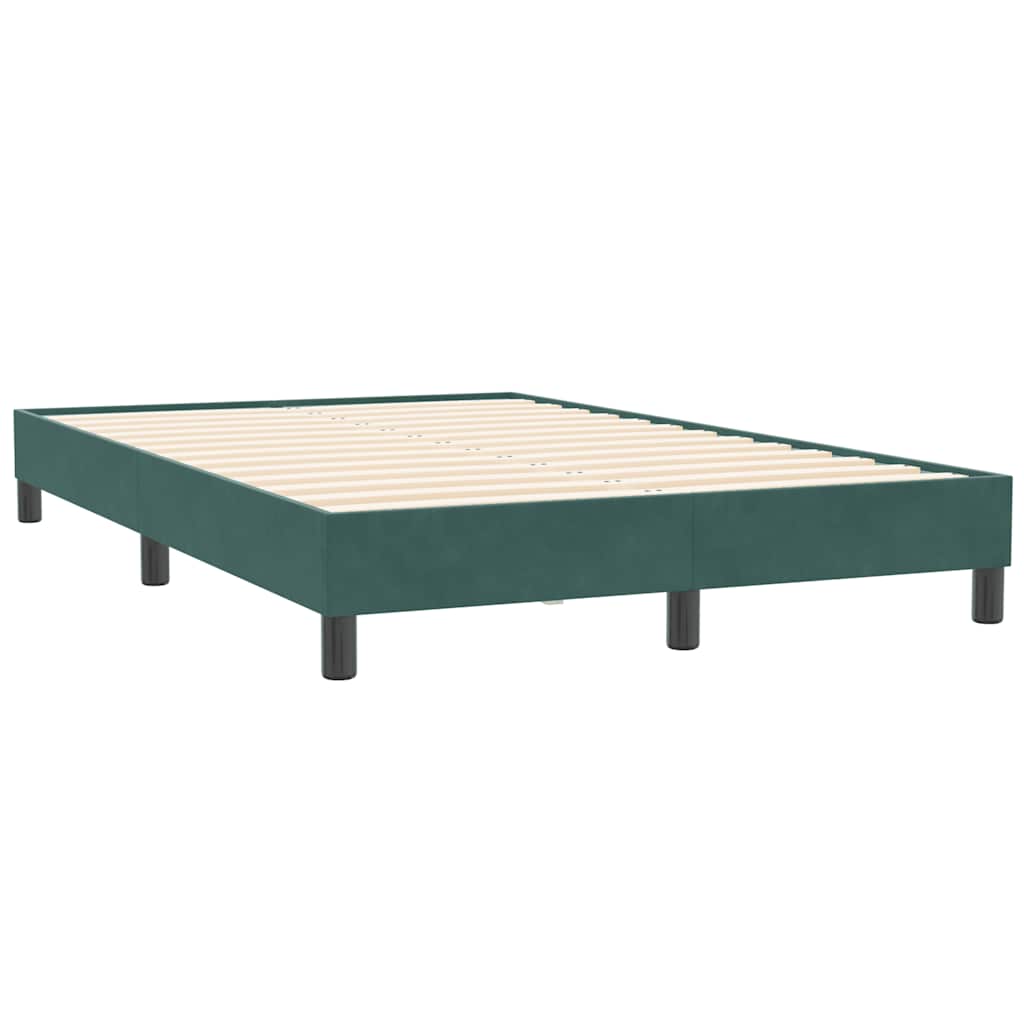 vidaXL Boxspring zonder matras fluweel donkergroen 120x210 cm afbeelding
