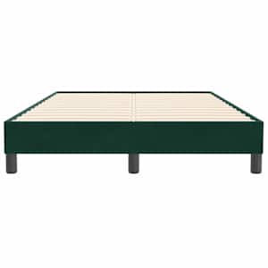 Postel Box Spring bez matrace tmavě zelená 120x210 cm samet - obrázek 5