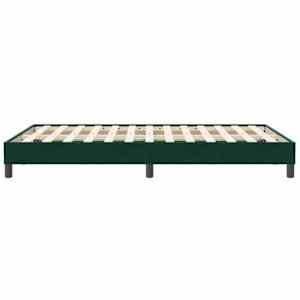 Postel Box Spring bez matrace tmavě zelená 120x210 cm samet - obrázek 6