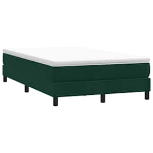 Box spring postelja brez vzmetnico temno zelena 120x210cm žamet