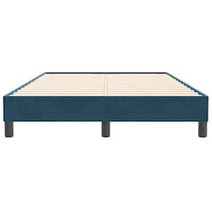 Postel Box Spring bez matrace tmavě modrá 120x210 cm samet - obrázek 5