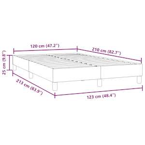 Postel Box Spring bez matrace tmavě modrá 120x210 cm samet - obrázek 10