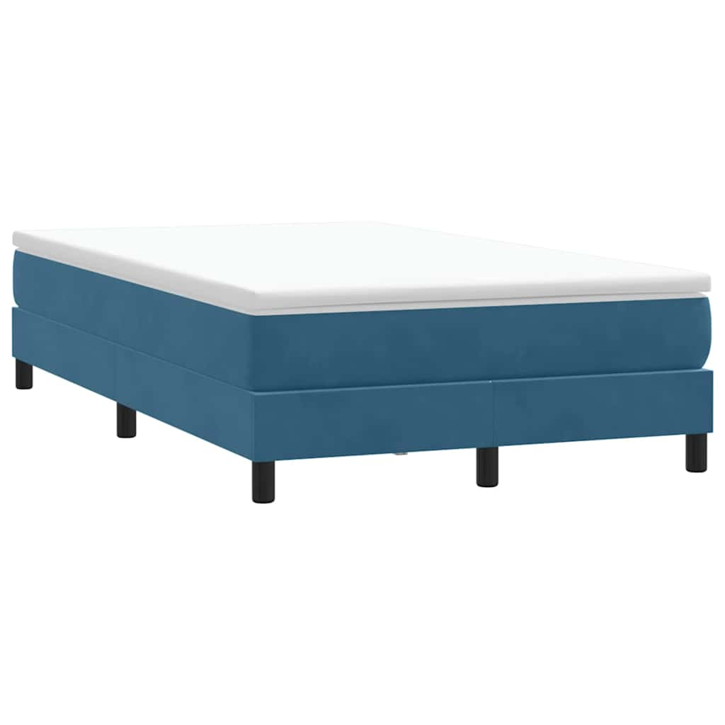 vidaXL Boxspringbett ohne Matratze Dunkelblau 120x210 cm Samt