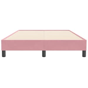 Postel Box Spring bez matrace růžová 120x210 cm samet - obrázek 5