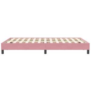 Postel Box Spring bez matrace růžová 120x210 cm samet - obrázek 6