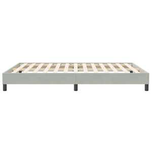Postel Box Spring bez matrace světle šedá 140x210 cm samet - obrázek 6