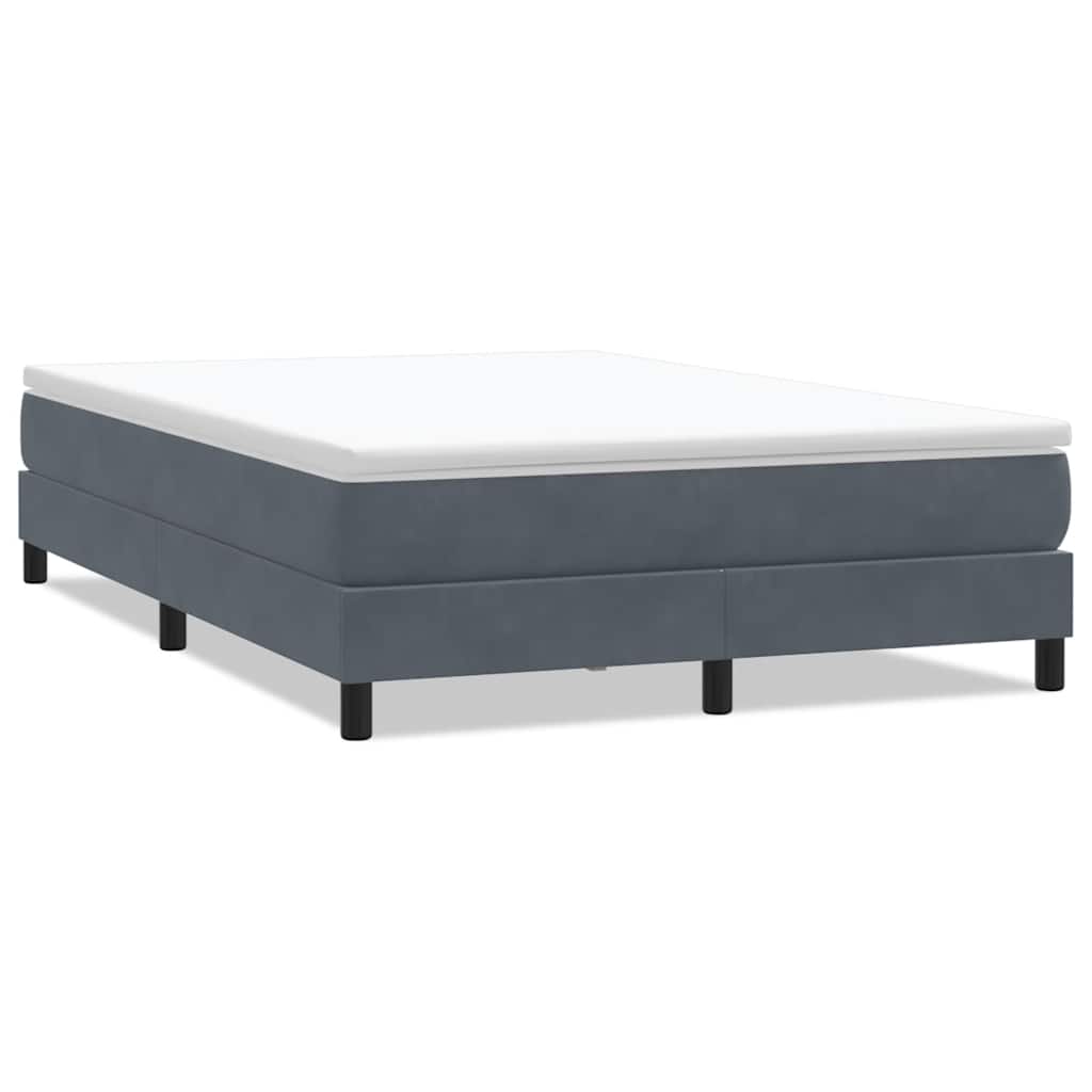 vidaXL Boxspring zonder matras fluweel donkergrijs 140x210 cm grijs, foto 3