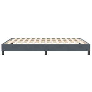 Postel Box Spring bez matrace tmavě šedá 140x210 cm samet - obrázek 6