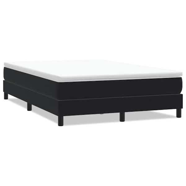 vidaXL Box Vedruvoodi ilma Madratsita Must 140x210 cm samet