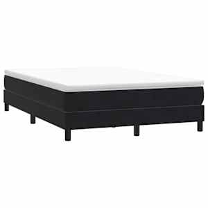 Postel Box Spring bez matrace černá 140x210 cm samet - obrázek 1