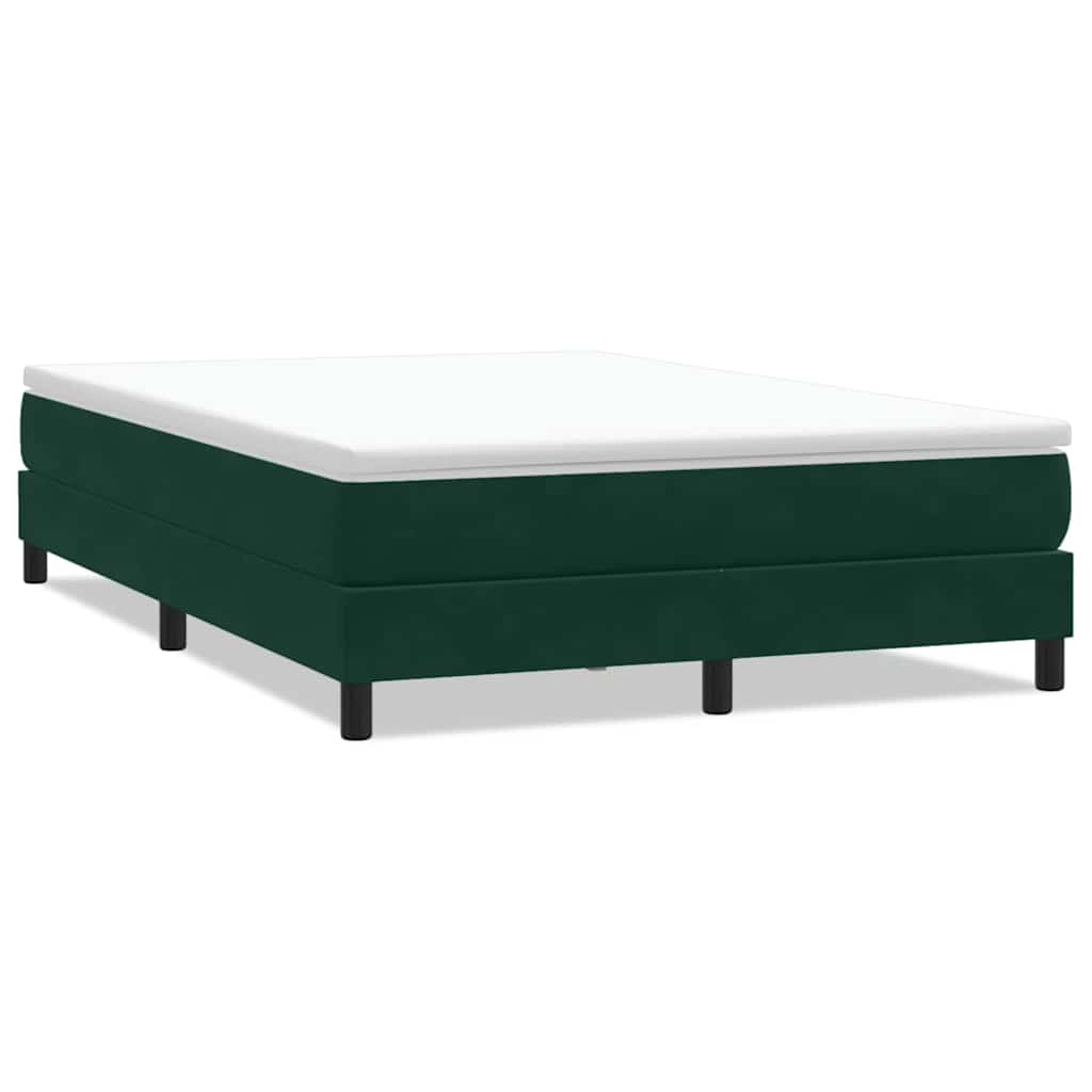 vidaXL Boxspring zonder matras fluweel donkergroen 140x210 cm groen, foto 3