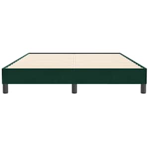 Postel Box Spring bez matrace tmavě zelená 140x210 cm samet - obrázek 5