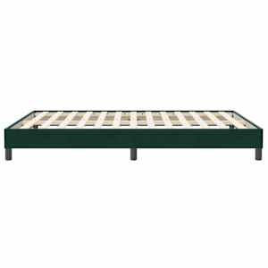 Postel Box Spring bez matrace tmavě zelená 140x210 cm samet - obrázek 6
