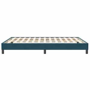 Postel Box Spring bez matrace tmavě modrá 140x210 cm samet - obrázek 6