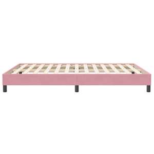 Postel Box Spring bez matrace růžová 140x210 cm samet - obrázek 6