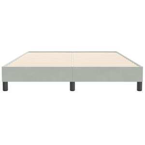 Postel Box Spring bez matrace světle šedá 160x210 cm samet - obrázek 5