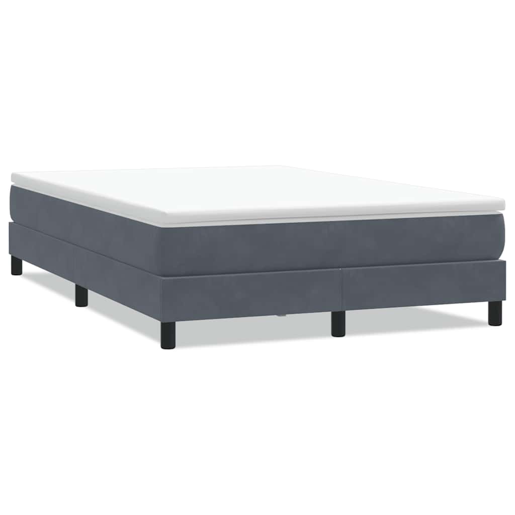 vidaXL Boxspring zonder matras fluweel donkergrijs 160x210 cm grijs, foto 3
